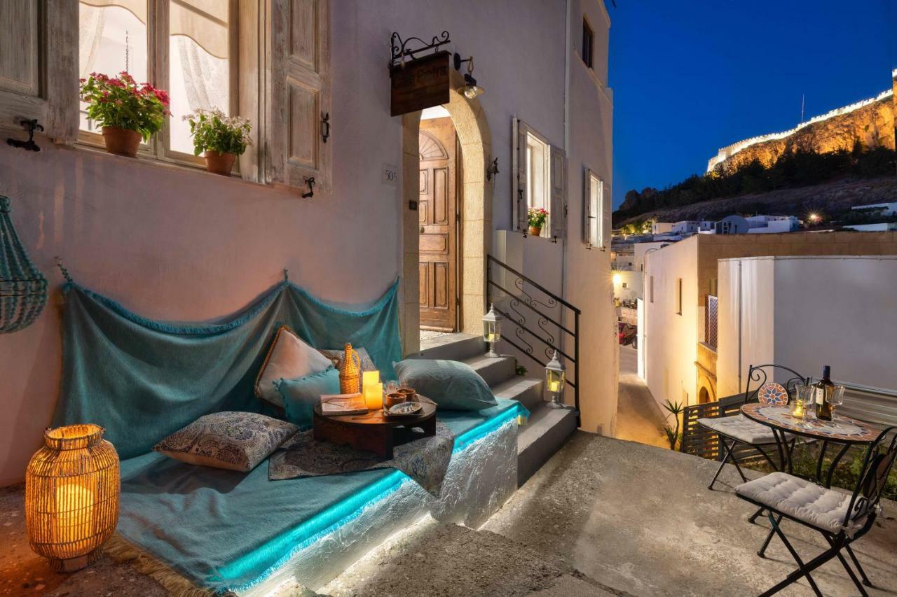 Casa Pietra Lindos Luxury Traditional House Villa ภายนอก รูปภาพ